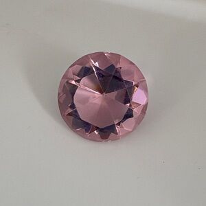 Elegant Pink Faceted Gemstone